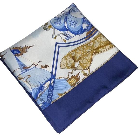 Hermes Carré 90 Au Dela Des Cinq Mers Scarf Boxed NWT - Picture 7 of 16